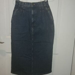 Vintage Chic 30" Long Denim Skirt Size 5